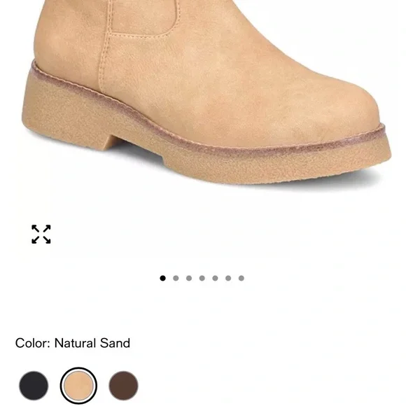 boc Women's Light Tan Suede Side-Zip Ankle Booties NIB - Picture 6 of 7